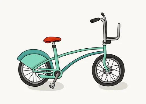 Bicycle hand drawn vector illustration Stock Illustration