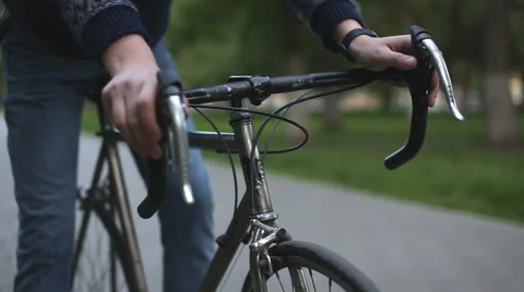 Bicycle handlebar Stock Footage 54276764