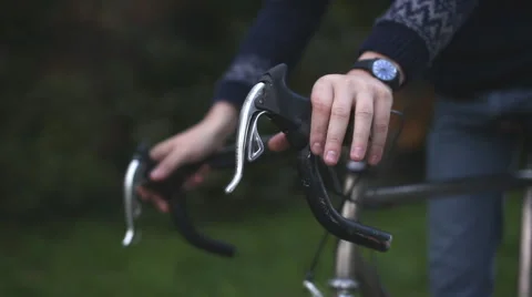 Bicycle handlebar Stock Footage 54277121