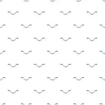Bicycle handlebars forming a seamless cycling pattern background Stock Illustration