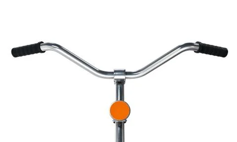 Bicycle handlebars isolated on white background. 3d rendering. Stock Photos