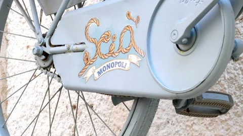 Bicycle hangs on wall Video stock 229390010