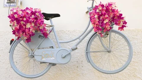 Bicycle hangs on wall Video stock 229390063