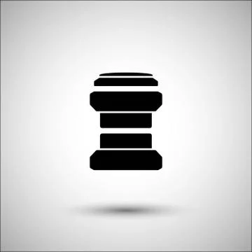 Bicycle headset. Bicycle accessories vector icon. 스톡 일러스트