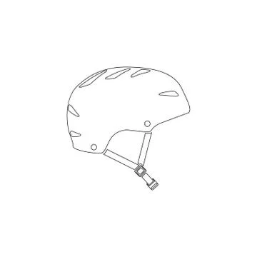 Bicycle helmet. flat vector icon Stock Illustration
