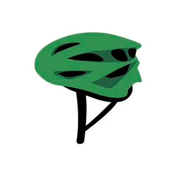 Bicycle helmet on white background. Vector illustration in trendy flat style Stock Illustration