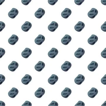 Bicycle helmets repeating in a seamless pattern on a white background Stock Illustration