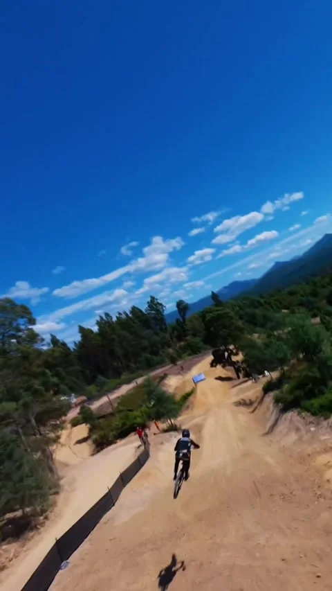 Bicycle hiking in the mountains Stock Footage 272297780