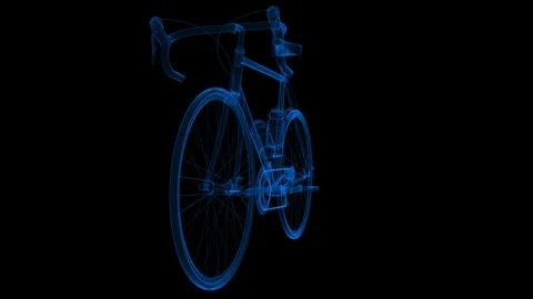 Bicycle Hologram Stock Footage 122908889