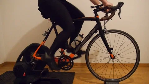 Bicycle home trainer Stock Footage 106331658