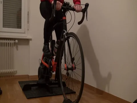 Bicycle Home Trainer Stock Footage 106530258