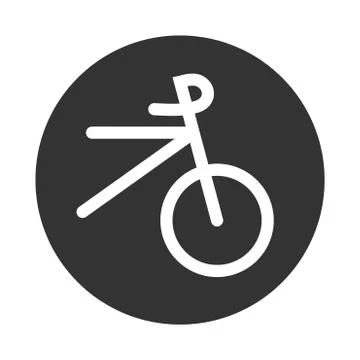 Bicycle icon in black circle- vector iconic design Stock Illustration