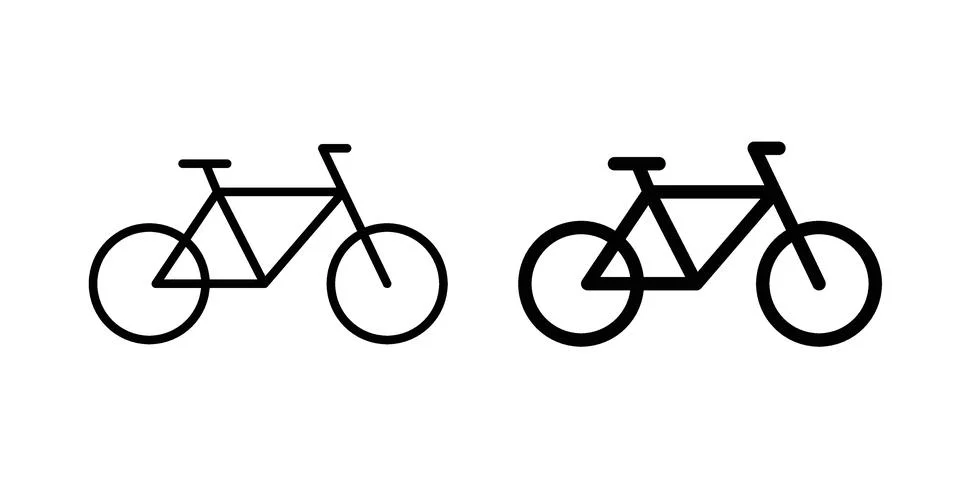 Bicycle icon black vector isolated on white Stock Illustration
