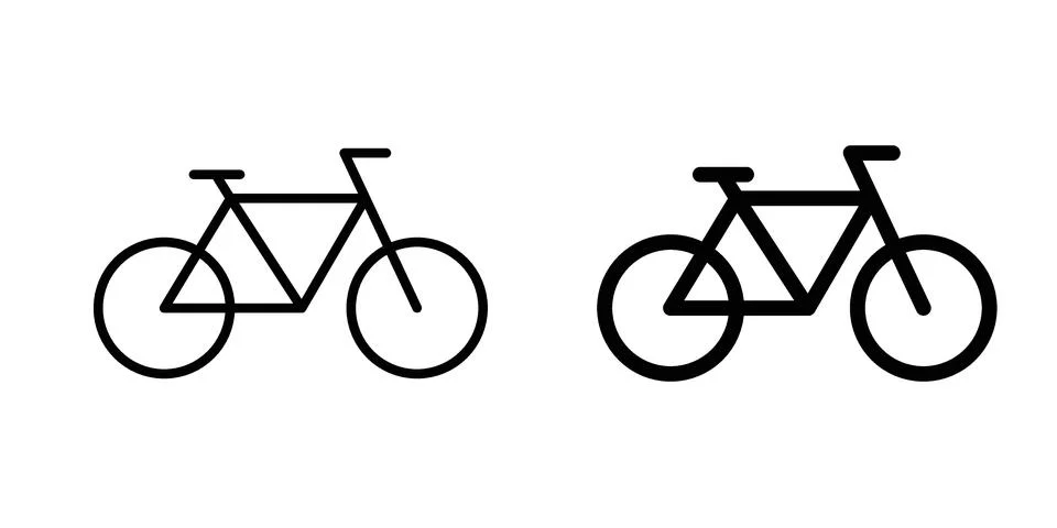 Bicycle icon for design projects and web UI Stock Illustration