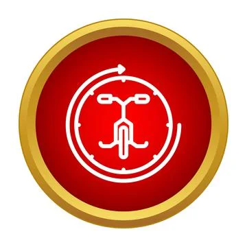 Bicycle icon displaying time and delivery service Stock Illustration