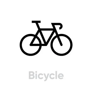 Bicycle icon. Editable stroke. Stock Illustration