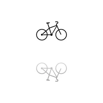 Bicycle icon flat Stock Illustration