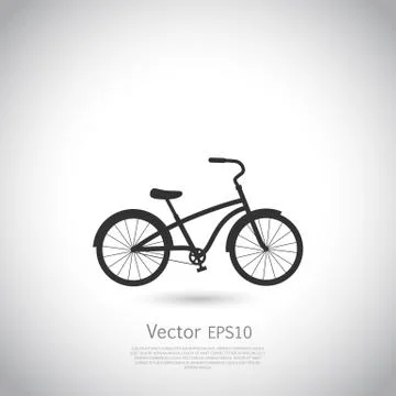 Bicycle  icon  on gray background. Vector illustration Ilustração Stock