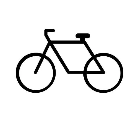 Bicycle icon illustrated in vector on white background Stock Illustration