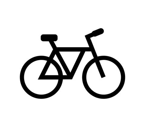 Bicycle icon illustrated in vector on white background Stock Illustration