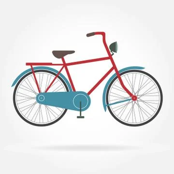 Bicycle icon isolated on white background. Retro styled or vintage image of bicy Stock Illustration