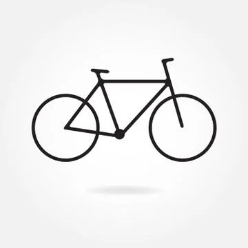Bicycle icon isolated on white background. Vector illustration. Illustrazione stock
