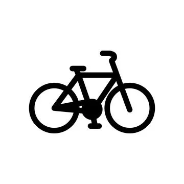 Bicycle icon logo design template isolated illustration Stock Illustration