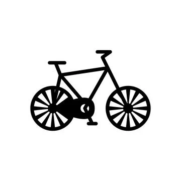Bicycle icon logo design template isolated illustration Stock Illustration