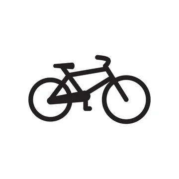 Bicycle icon logo design template isolated illustration Stock Illustration