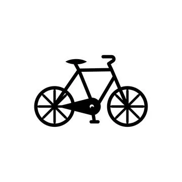 Bicycle icon logo design template isolated illustration Stock Illustration