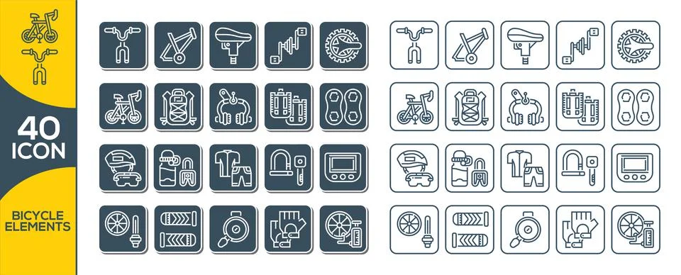 Bicycle icon set. Four elements in different styles from transport icons coll Stock Illustration