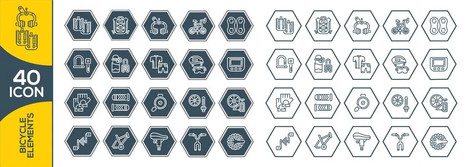 Bicycle icon set. Four elements in different styles from transport icons coll イラスト素材