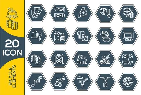 Bicycle icon set. Four elements in different styles from transport icons coll イラスト素材