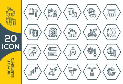 Bicycle icon set. Four elements in different styles from transport icons coll 스톡 일러스트