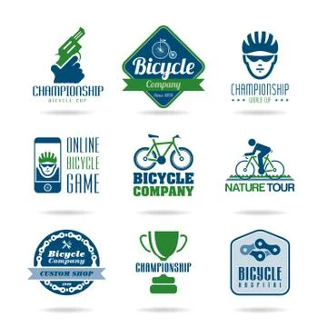 Bicycle icon set  Stock Illustration