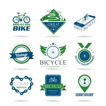 Bicycle icon set  Stock Illustration