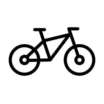 Bicycle icon. Shared and rented bicycle. Bicycle parking. Stock Illustration