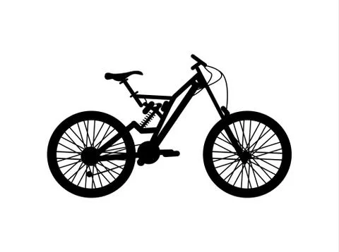 Bicycle Icon Thin Line Vector Stock Illustration