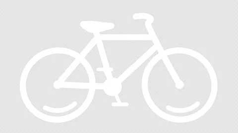 Bicycle icon on transparent background with alpha channel. Stock Footage 302580328