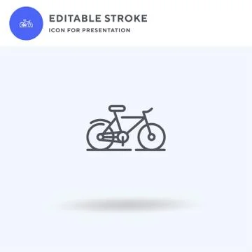 Bicycle icon vector, filled flat sign, solid pictogram isolated on white, log Stock Illustration