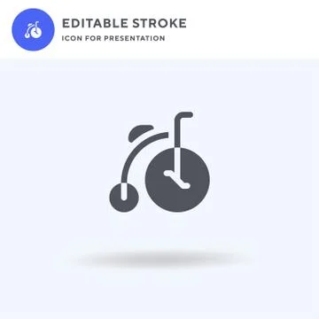 Bicycle icon vector, filled flat sign, solid pictogram isolated on white, log Stock Illustration