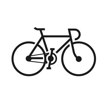 Bicycle icon vector isolated on white background. Stock Illustration