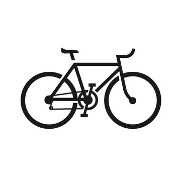 Bicycle icon vector isolated on white background. Stock Illustration