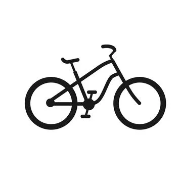 Bicycle icon vector isolated on white background. Stock Illustration