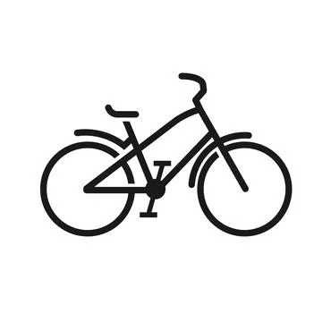 Bicycle icon vector isolated on white background. Illustrazione stock