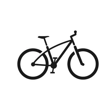 Bicycle icon vector isolated on white background. Stock Illustration