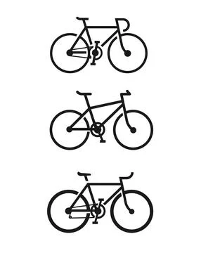 Bicycle icon vector isolated on white background. Stock Illustration