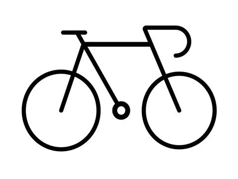 Bicycle icon vector logo template.vector logo template. Simple icon. on a w.. Stock Illustration