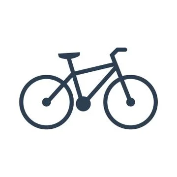Bicycle icon on white background. Stock Illustration