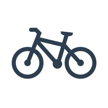 Bicycle icon on white background. Stock Illustration